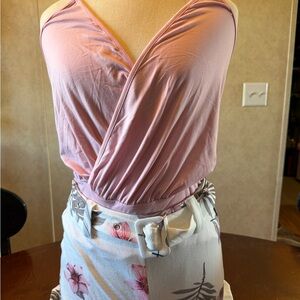 Elegant Pink Wrap Top & Shorts for Women